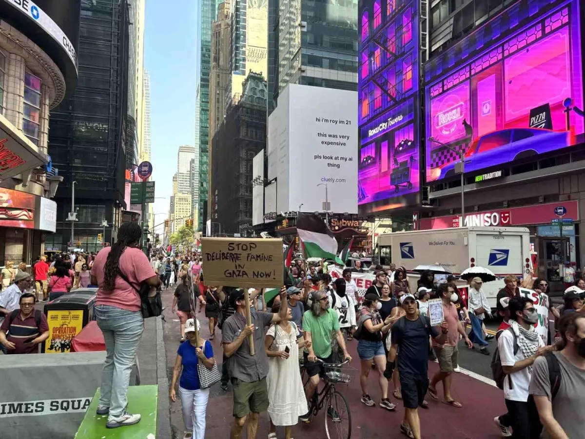 New York\'ta Gazze İçin Büyük Protesto