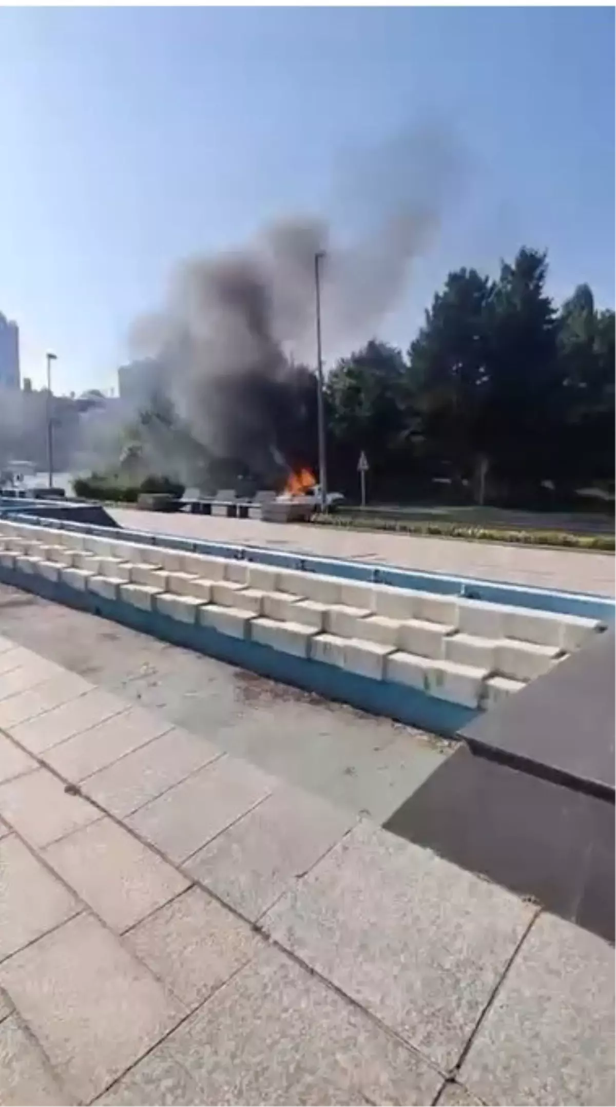 TBMM Önünde Otomobil Yakan Şahıs Tutuklandı