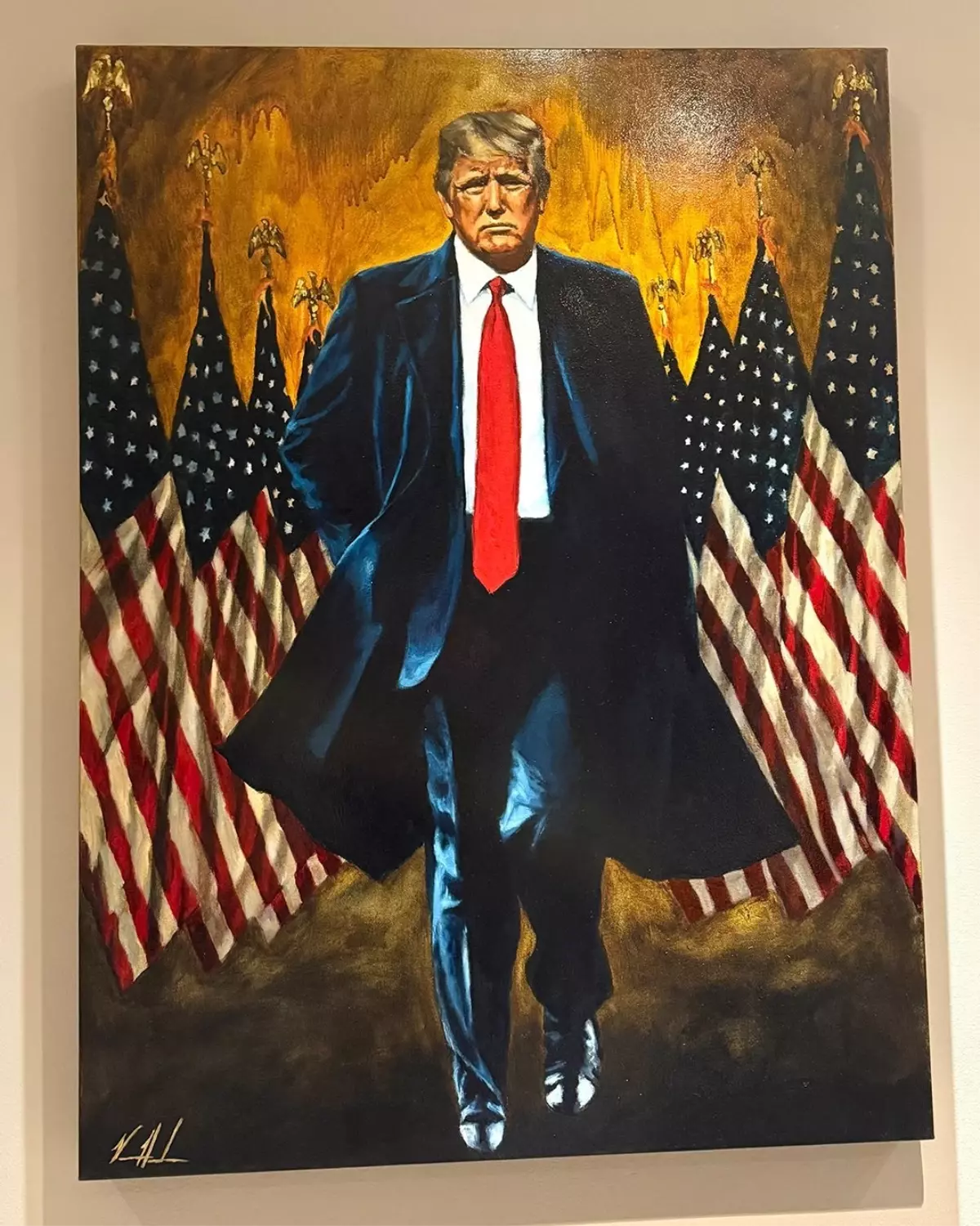 Trump\'ın Yeni Portresi Beyaz Saray\'da