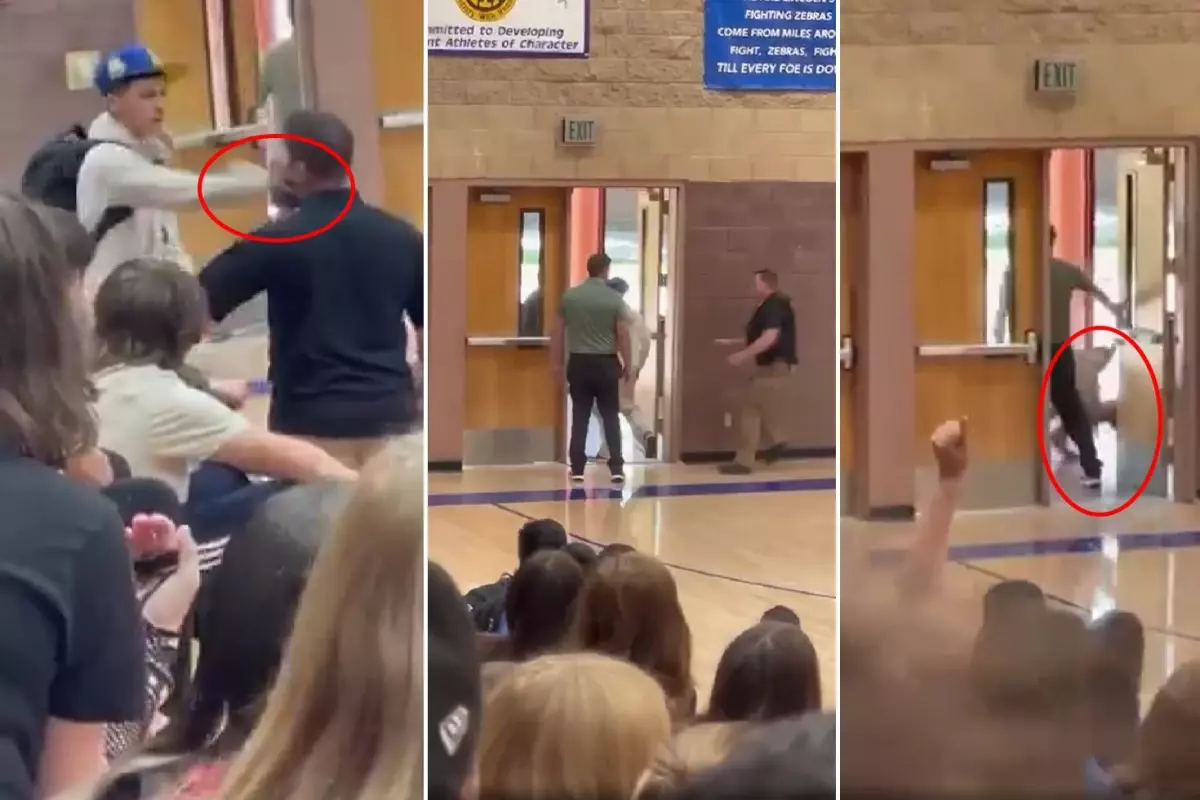 Öğretmenini darp eden öğrenciyi, güvenlik böyle etkisiz hale getirdi