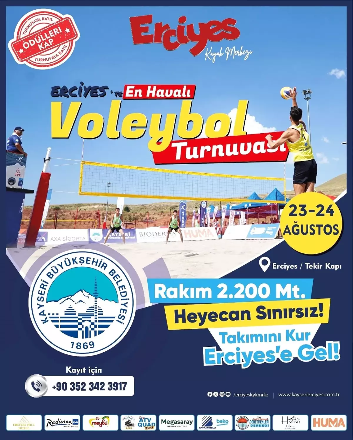 Kayseri\'de \'En Havalı Voleybol Turnuvası\' Düzenleniyor