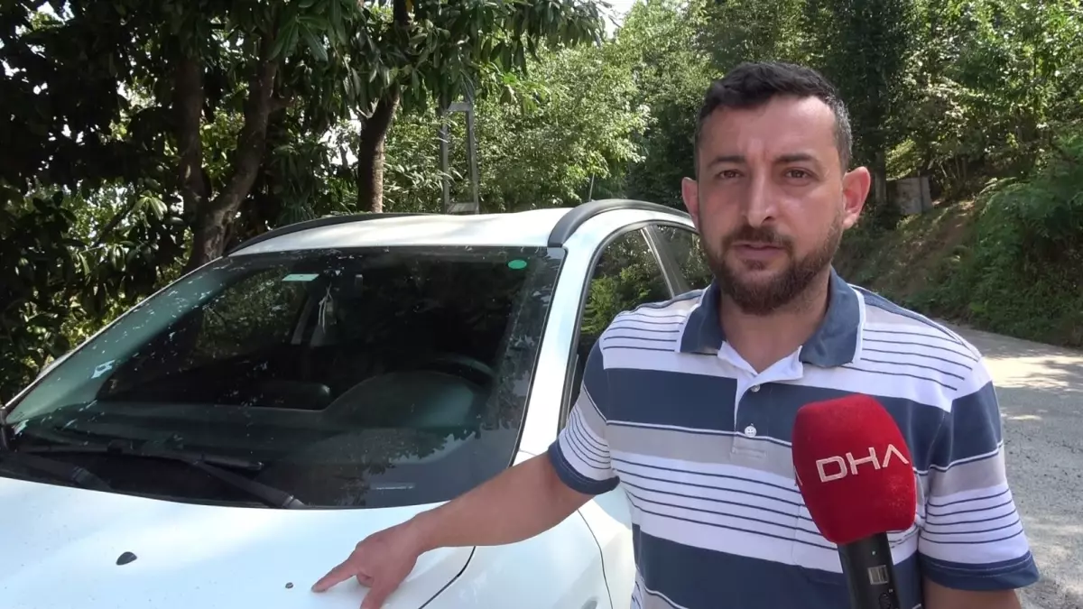 Yorgun Mermi Araçta Saplandı