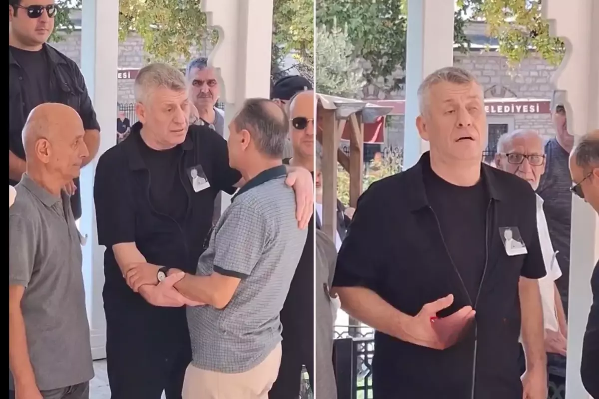 Metin Şentürk, kardeşi Bayram Şentürk\'ü son yolculuğuna uğurladı