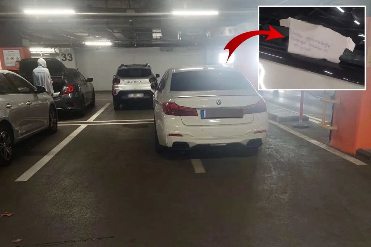 Park ihlali yapan gurbetçinin arabasına bırakılan not ses getirdi