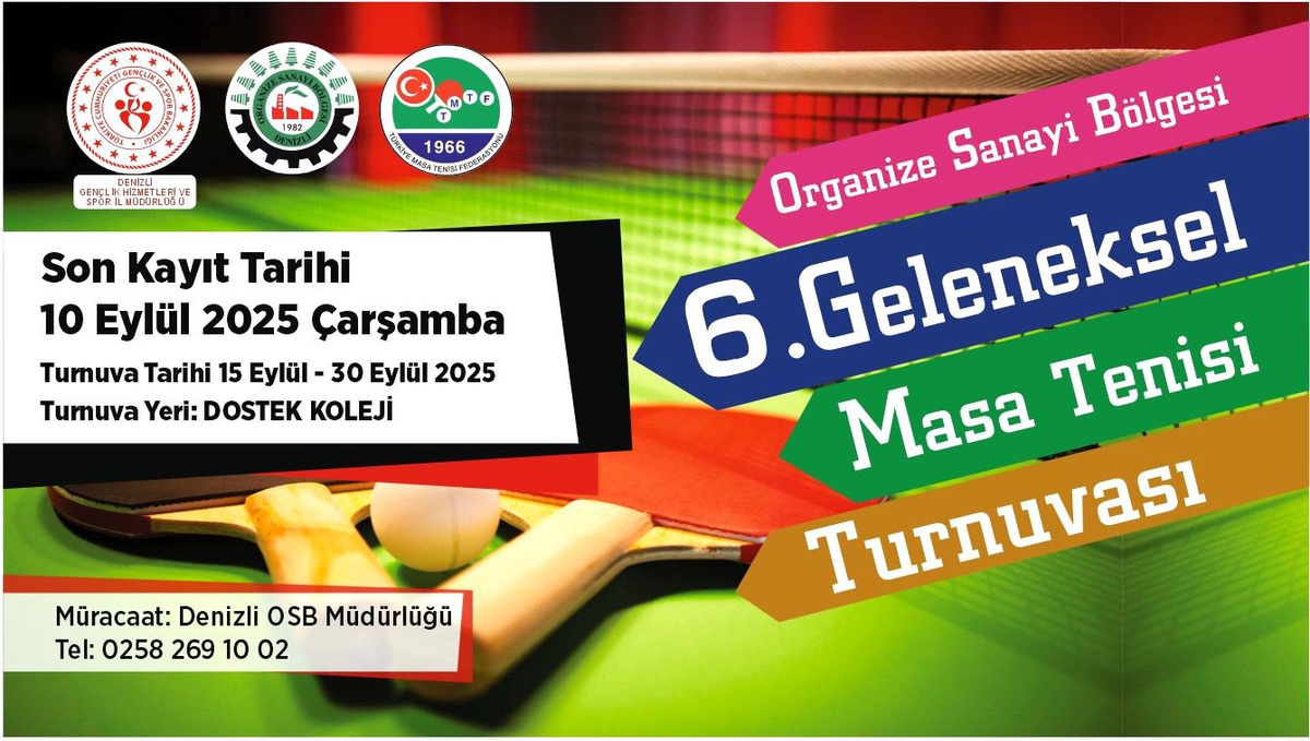 Masa Tenisi Turnuvası Başlıyor