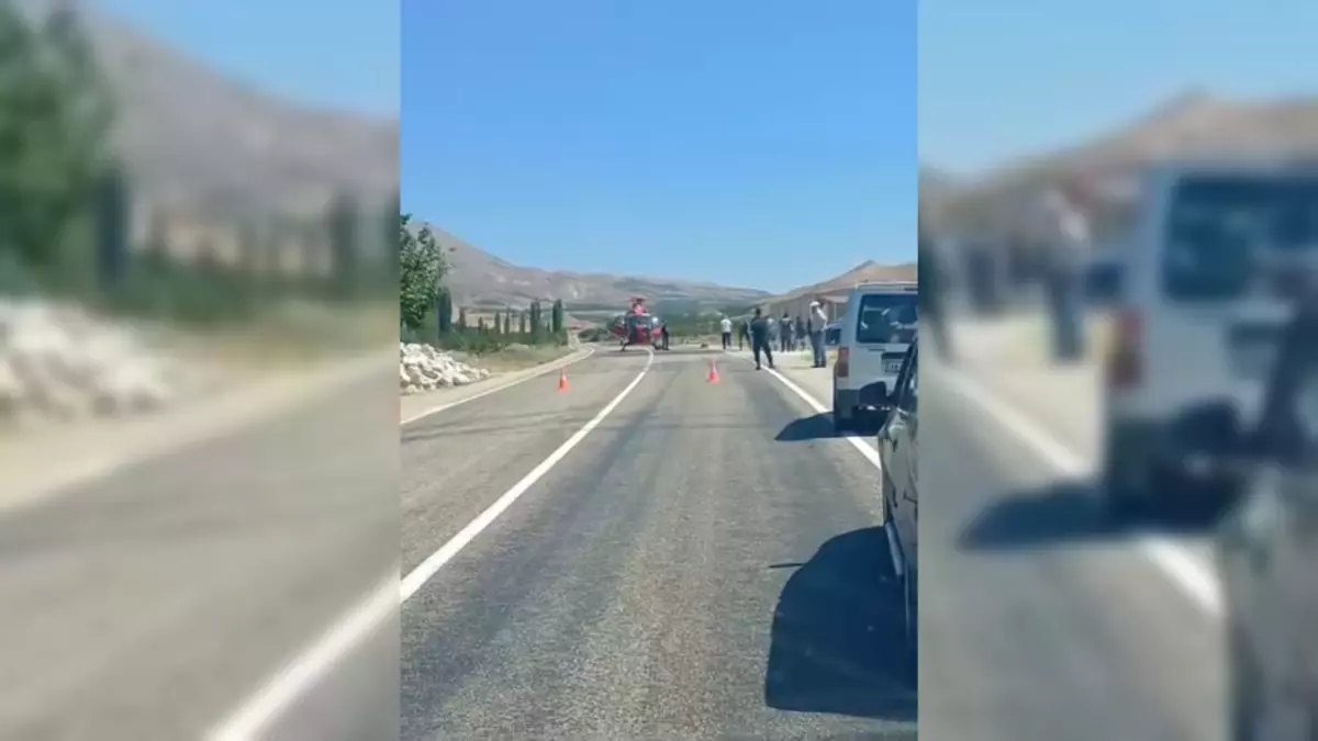 Ambulans Helikopter Hastayı Kurtardı