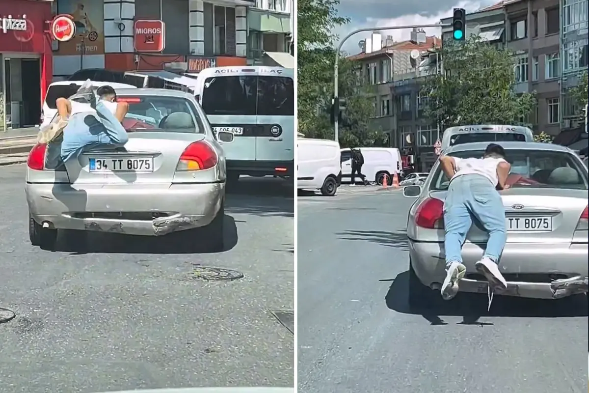 Trafikte bir garip olay: Sonrasında yaşananlar daha bomba