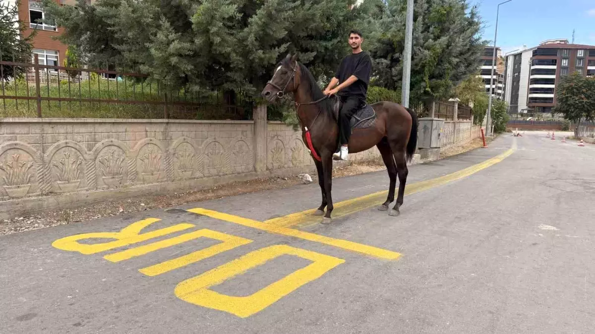 Heyecanlı Genç Atla Parkuru Geçti