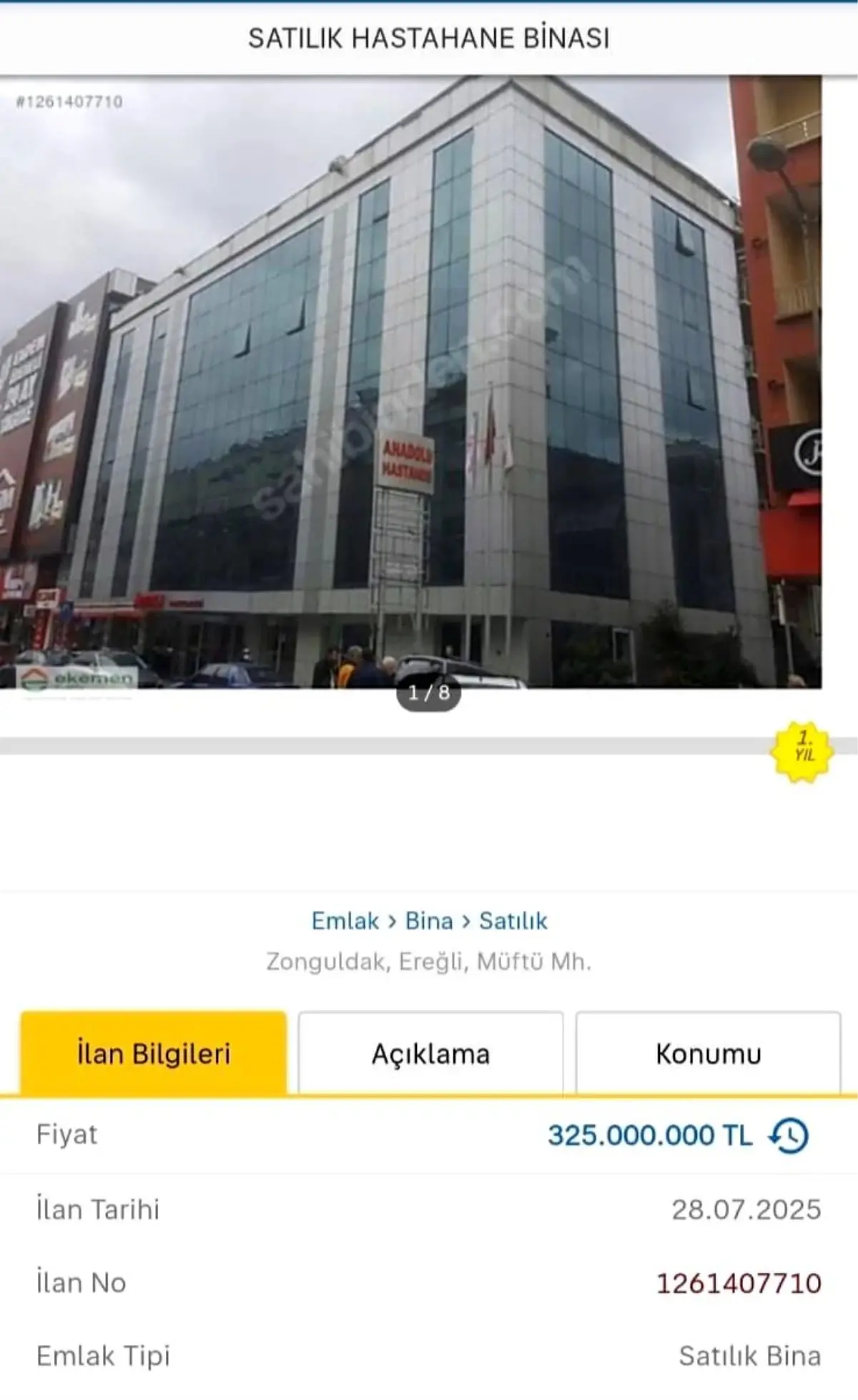 Ereğli\'deki Anadolu Hastanesi Satışa Çıktı