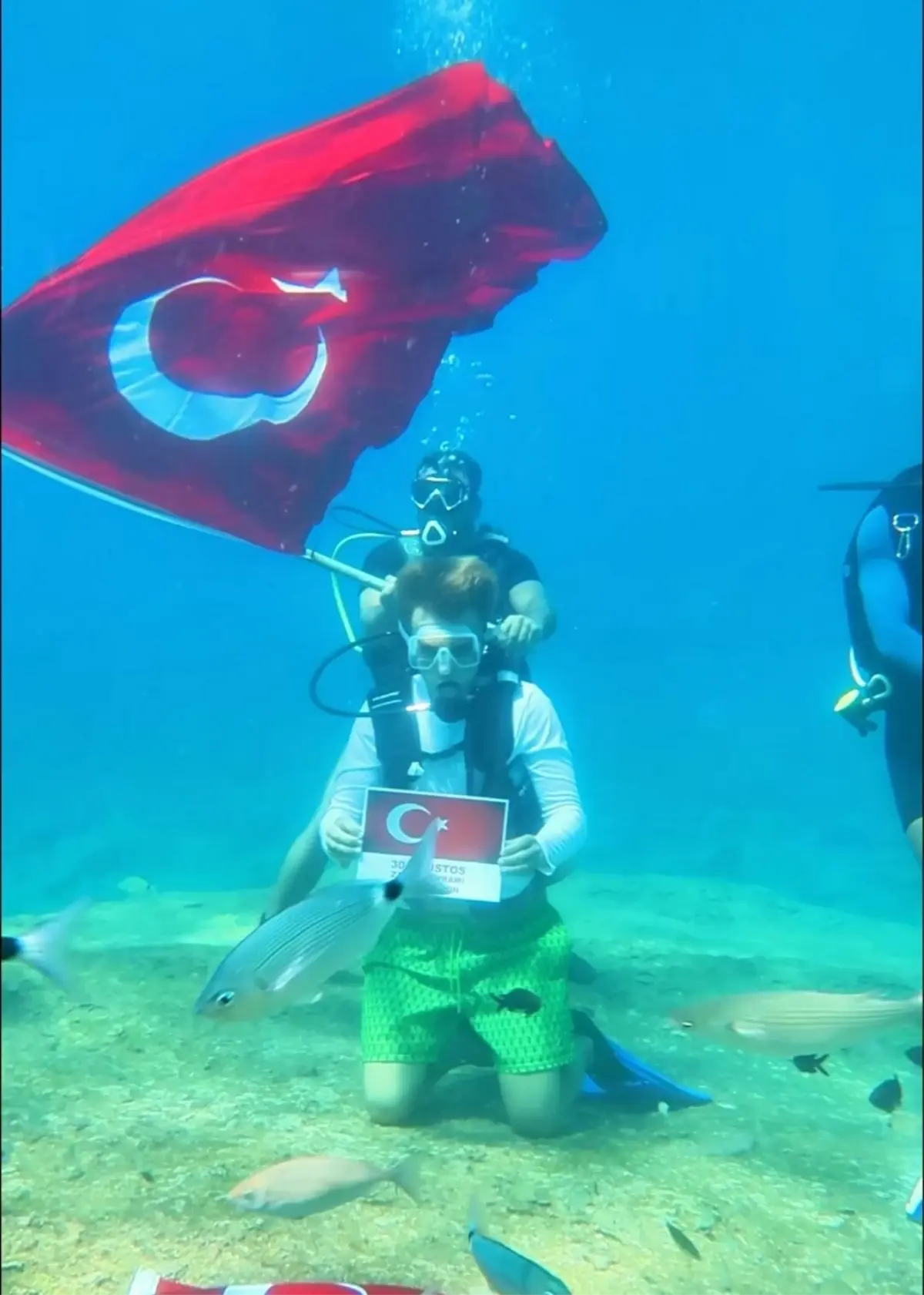 Fethiye\'de Zafer Bayramı Dalışı