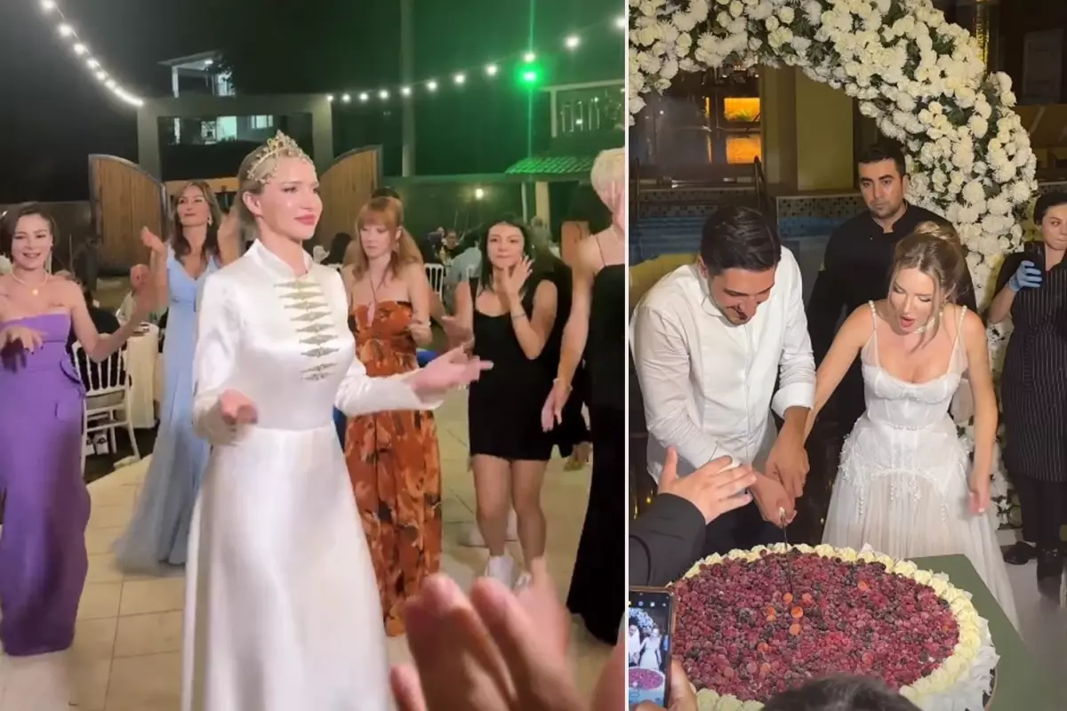 Ünlü Şarkıcı Otilia\'ya düğünde para kolyesi sürprizi