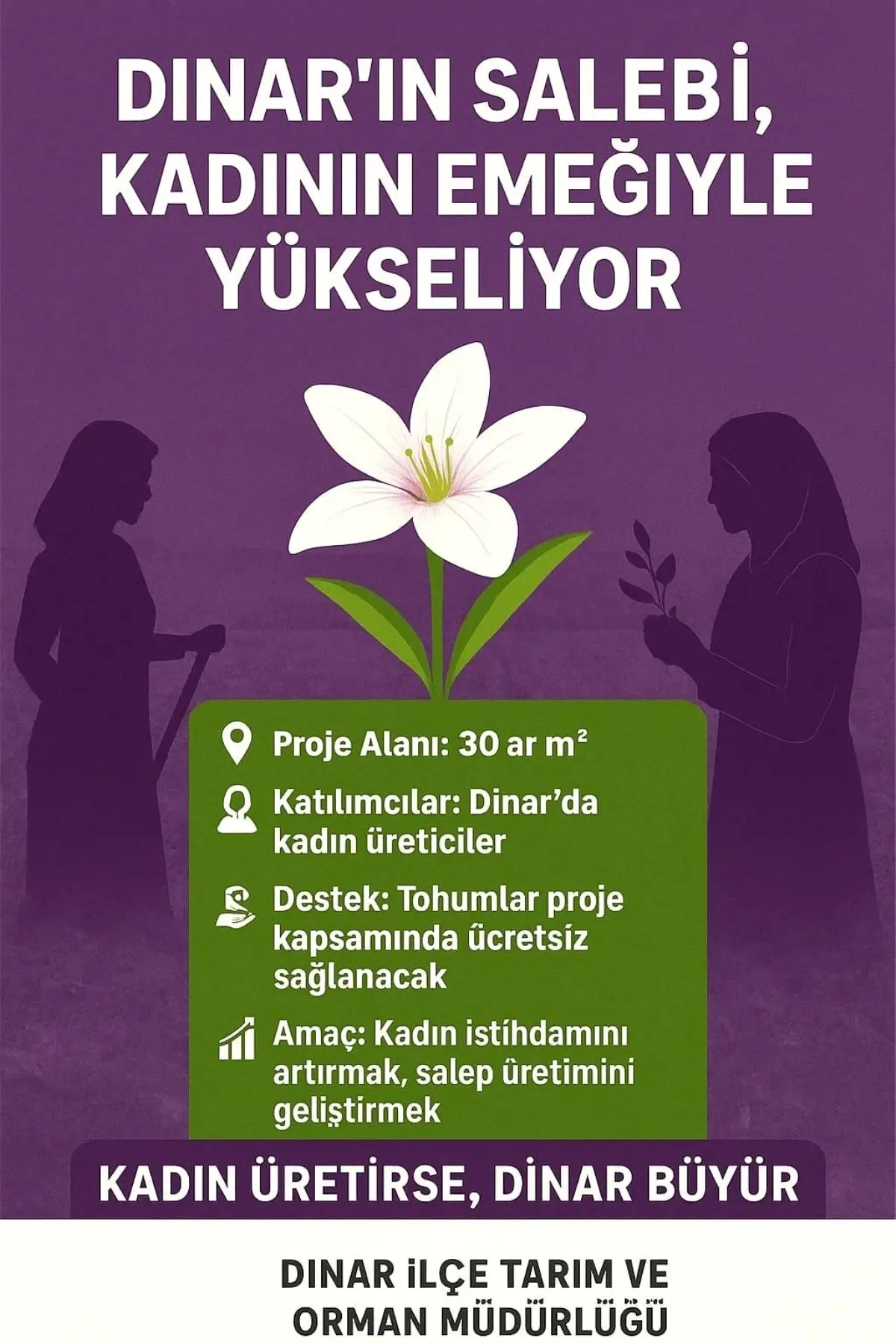 Dinar\'da Kadın Çiftçilere Salep Projesi