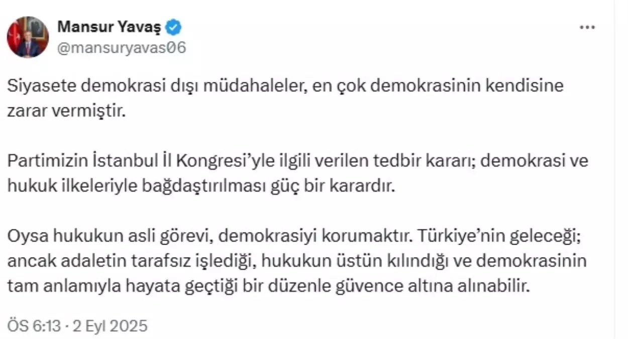 Yavaş\'tan İptal Kararına Tepki