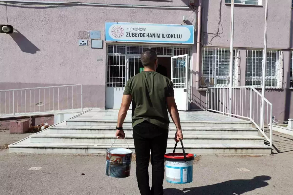 Kocaeli Belediyesi\'nden Okullara 547 Bin Litre Boya Desteği