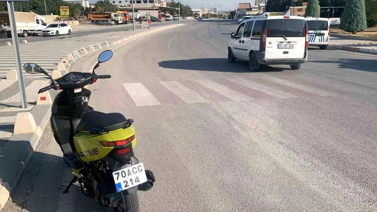 Karaman\'da Motosiklet Kazası: 1 Yaralı