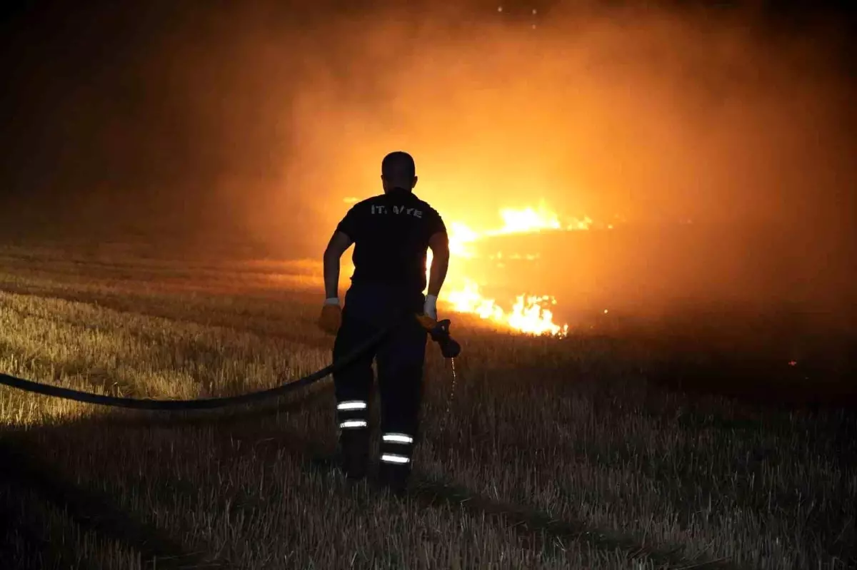 Edirne\'de Anız Yangını Kontrol Altına Alındı
