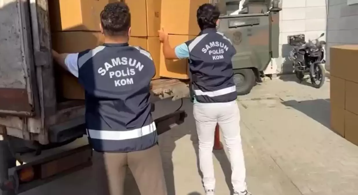 Samsun\'da 3.78 Milyon Kaçak Makaron Ele Geçirildi