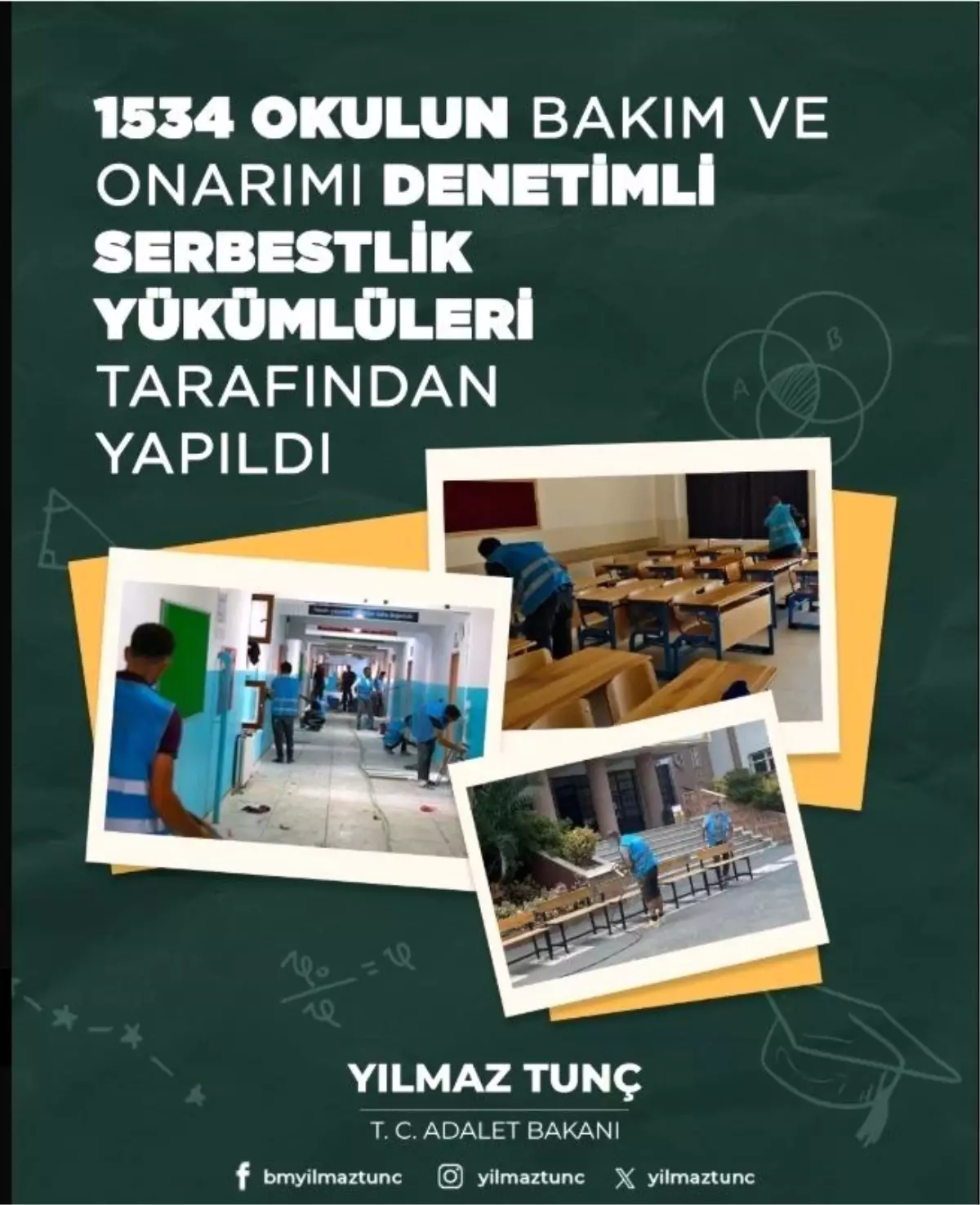 Okul Bakımları Denetimli Serbestlikle Yapıldı
