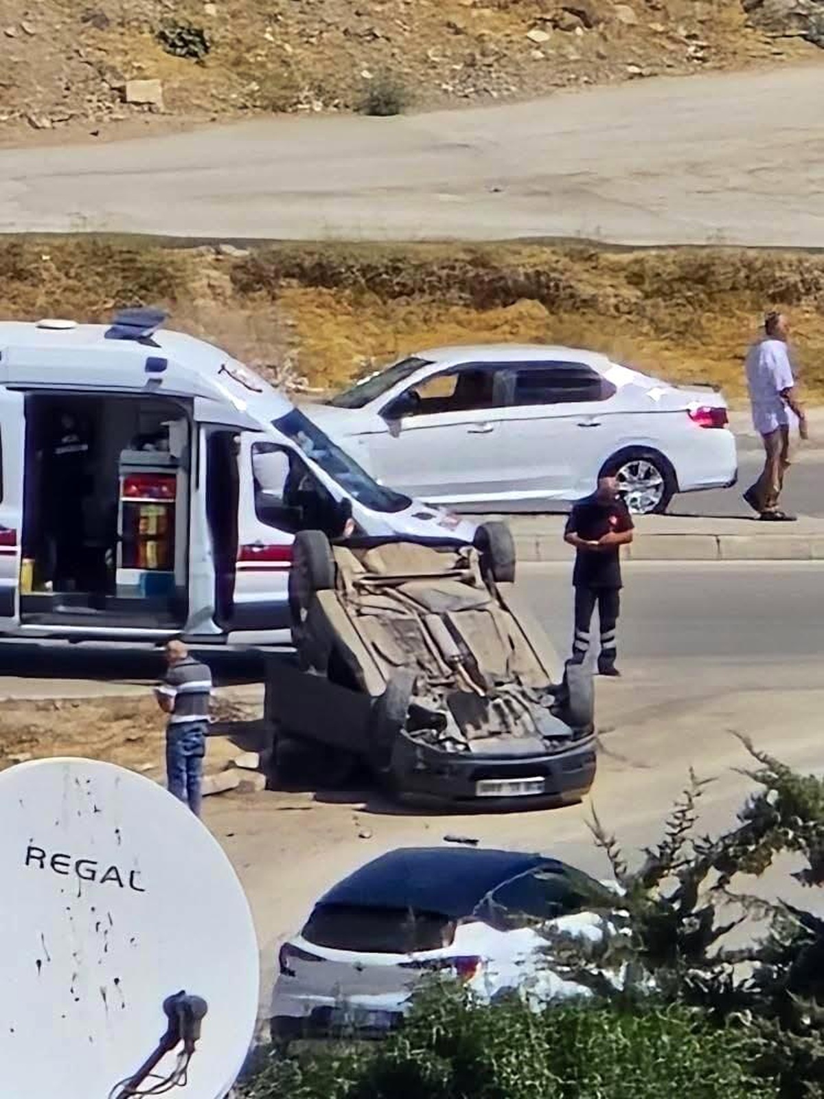 Elazığ\'da Takla Atan Araçta Sürücü Yaralandı
