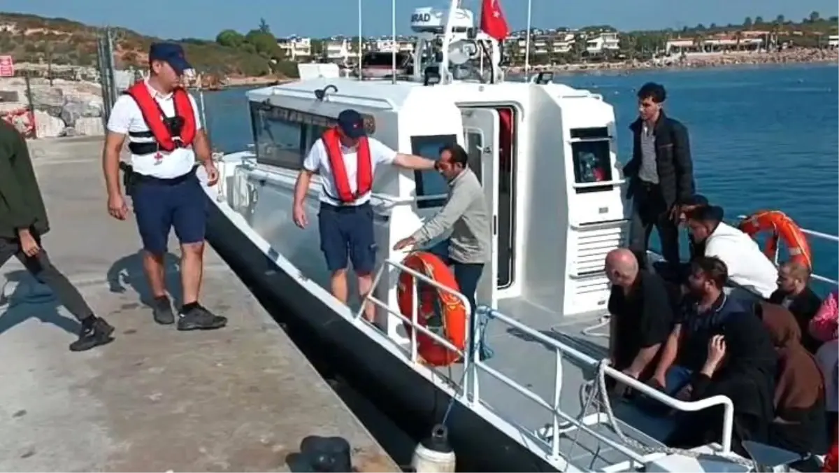 Bodrum\'da 19 Düzensiz Göçmen Kurtarıldı