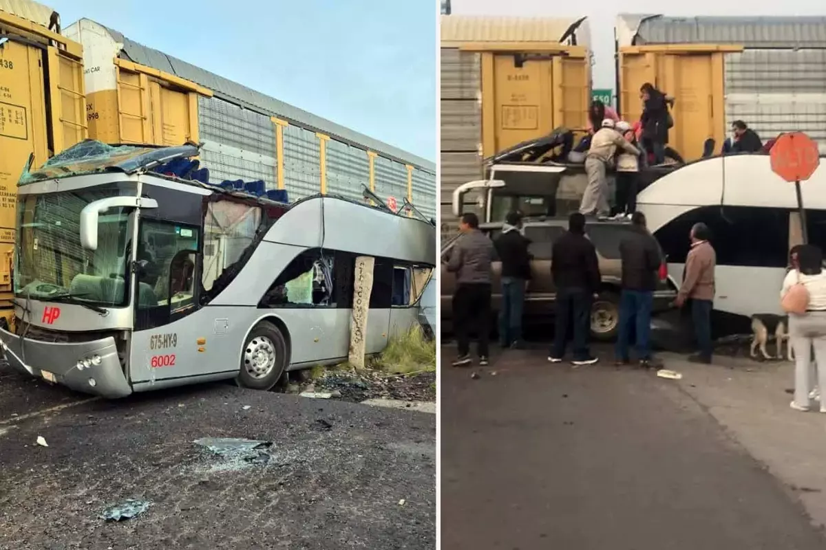 Meksika\'da yolcu otobüsü ile yük treni çarpıştı: 8 ölü, 45 yaralı