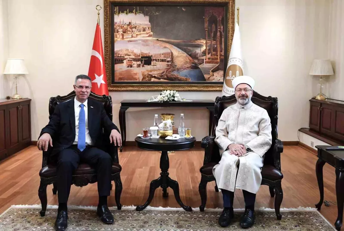 Ali Erbaş, Filistin Büyükelçisi\'ni kabul etti
