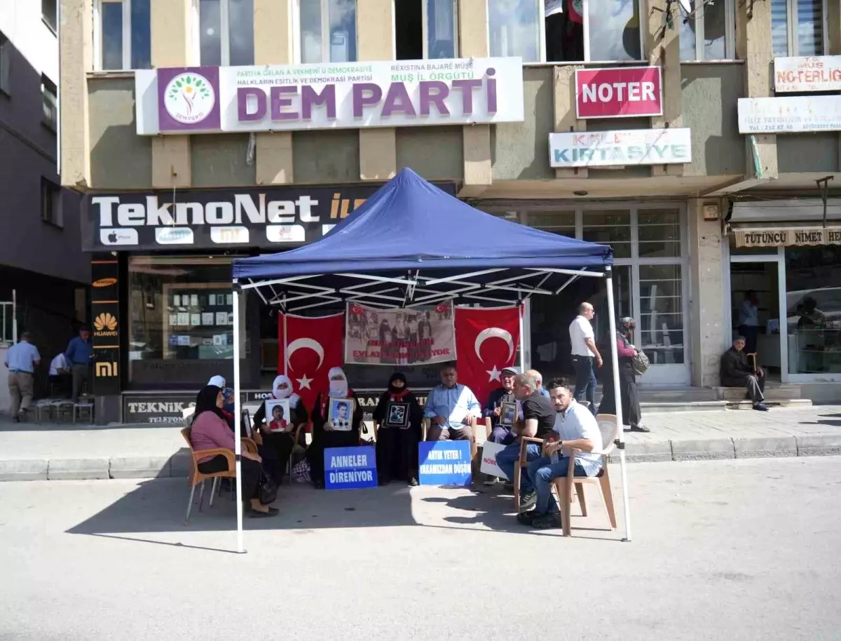 Muş\'ta Evlat Nöbeti Devam Ediyor