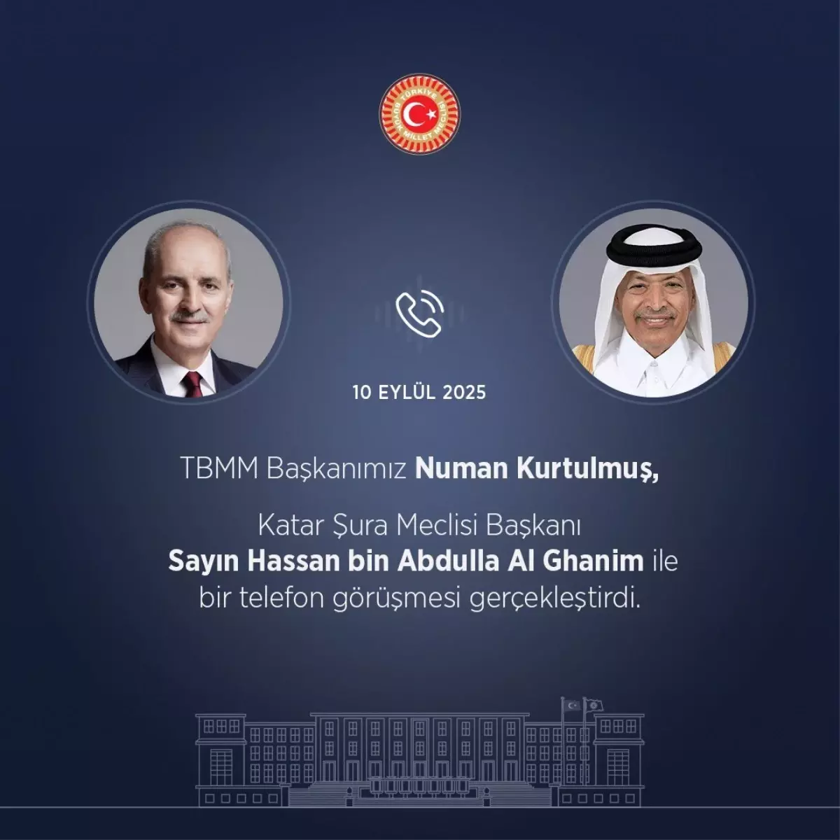TBMM Başkanı Kurtulmuş, Katar\'daki Saldırıları Kınadı