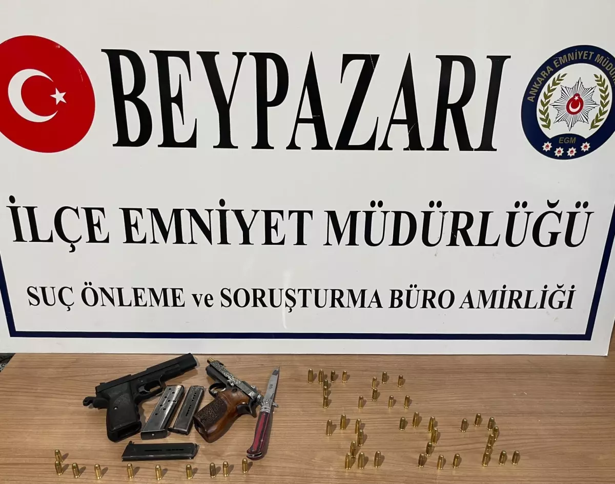 Beypazarı\'nda Ruhsatsız Silah Ele Geçirildi