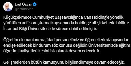 YÖK'ten el konulan Bilgi Üniversitesi ile ilgili açıklama