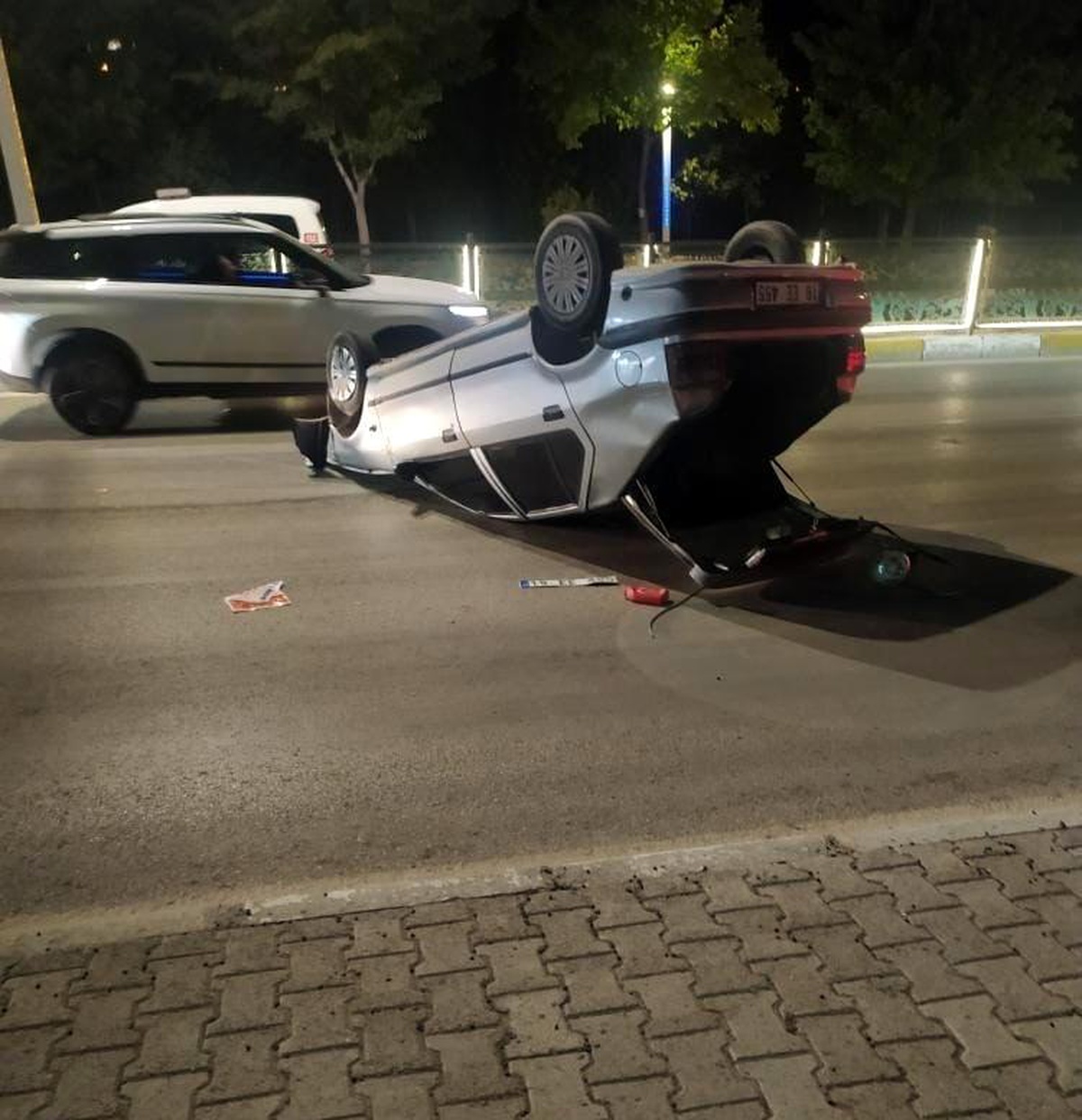 Elazığ\'da Takla Atan Otomobilin Kazası