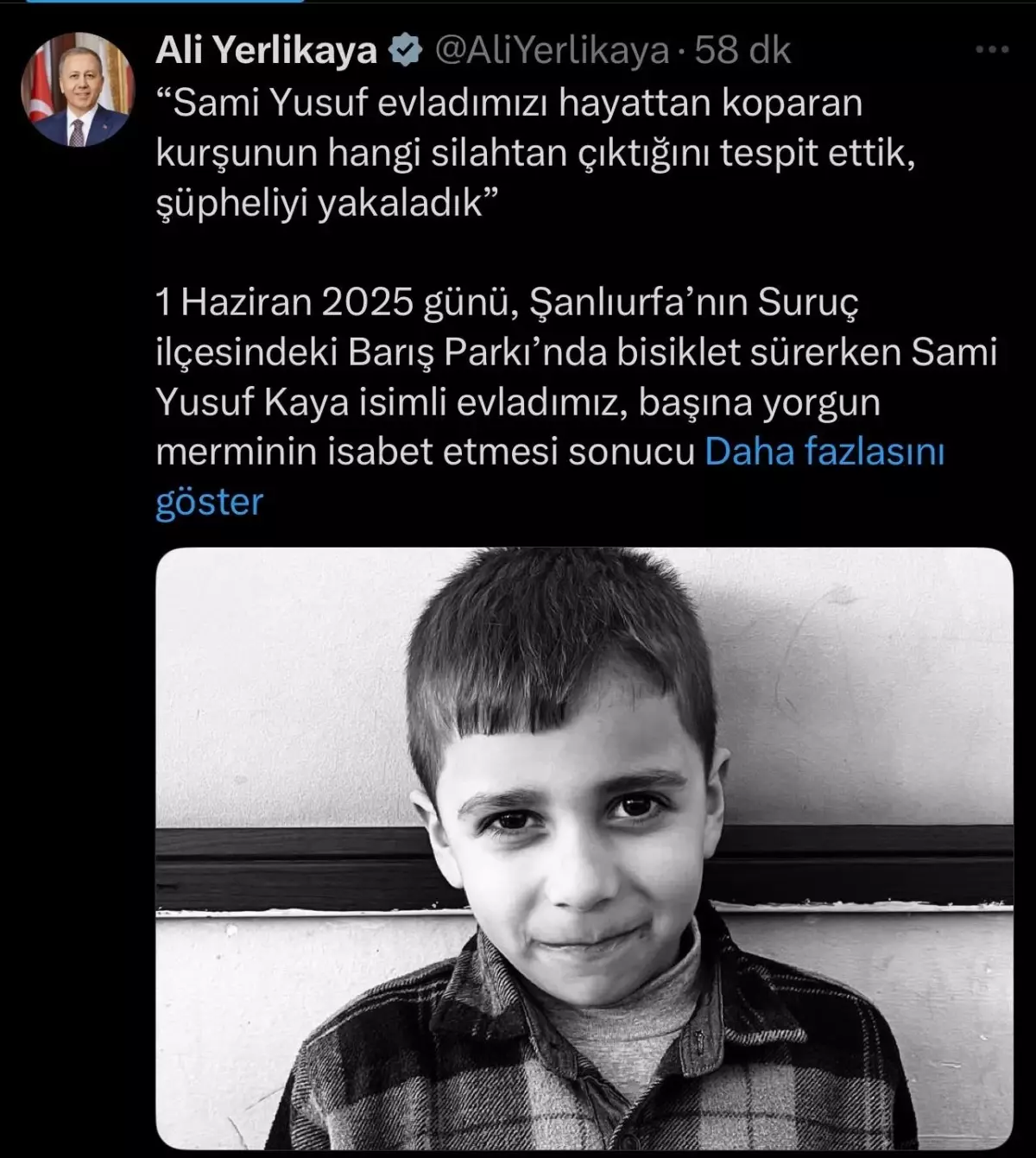 Suruç\'ta Yorgun Mermiyle Çocuk Öldürüldü