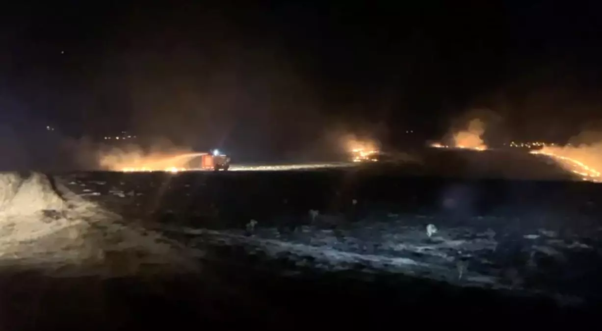 Çorum\'un Alaca İlçesinde Kuru Ot Yangını: 300 Dönüm Zarar Gördü