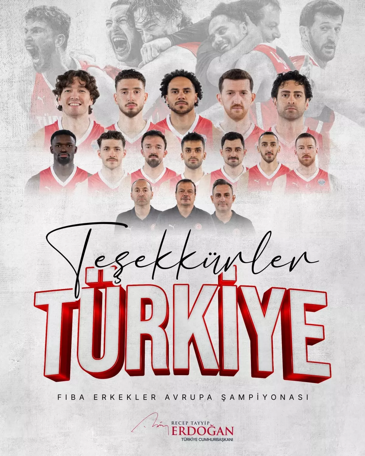 Cumhurbaşkanı Erdoğan, A Milli Erkek Basketbol Takımı\'nı Tebrik Etti