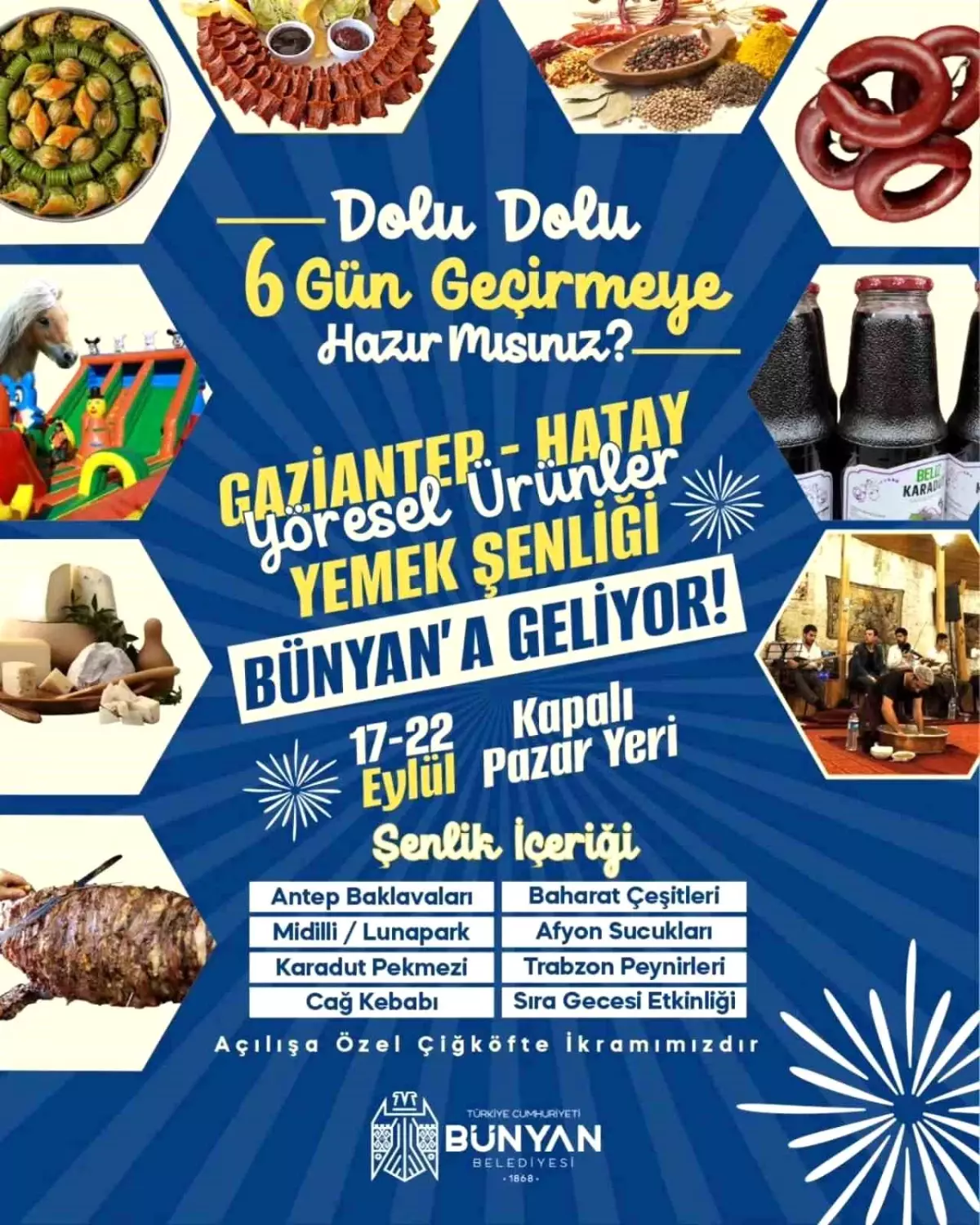 Bünyan\'da Yöresel Ürünler ve Yemek Şenliği Başlıyor