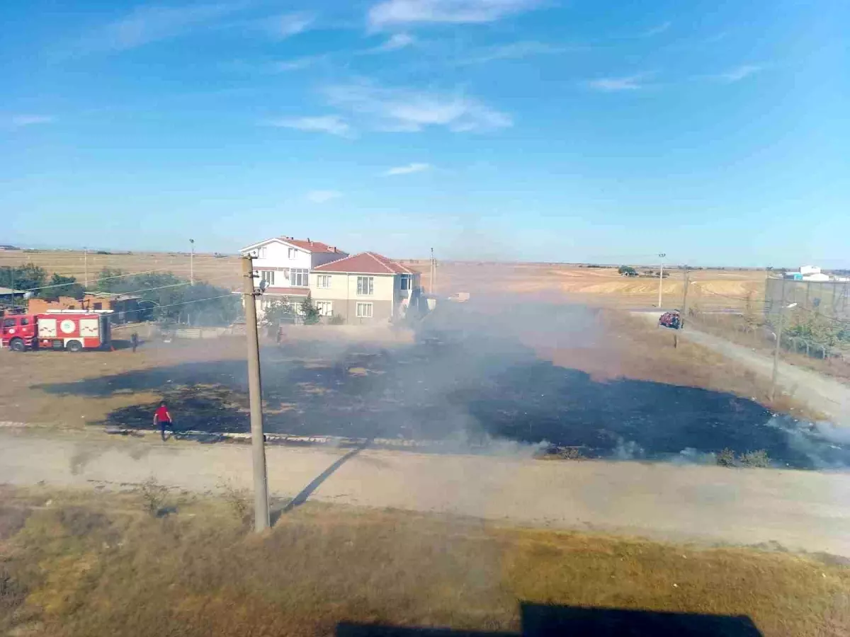 Tekirdağ\'da Otluk Alanda Yangın