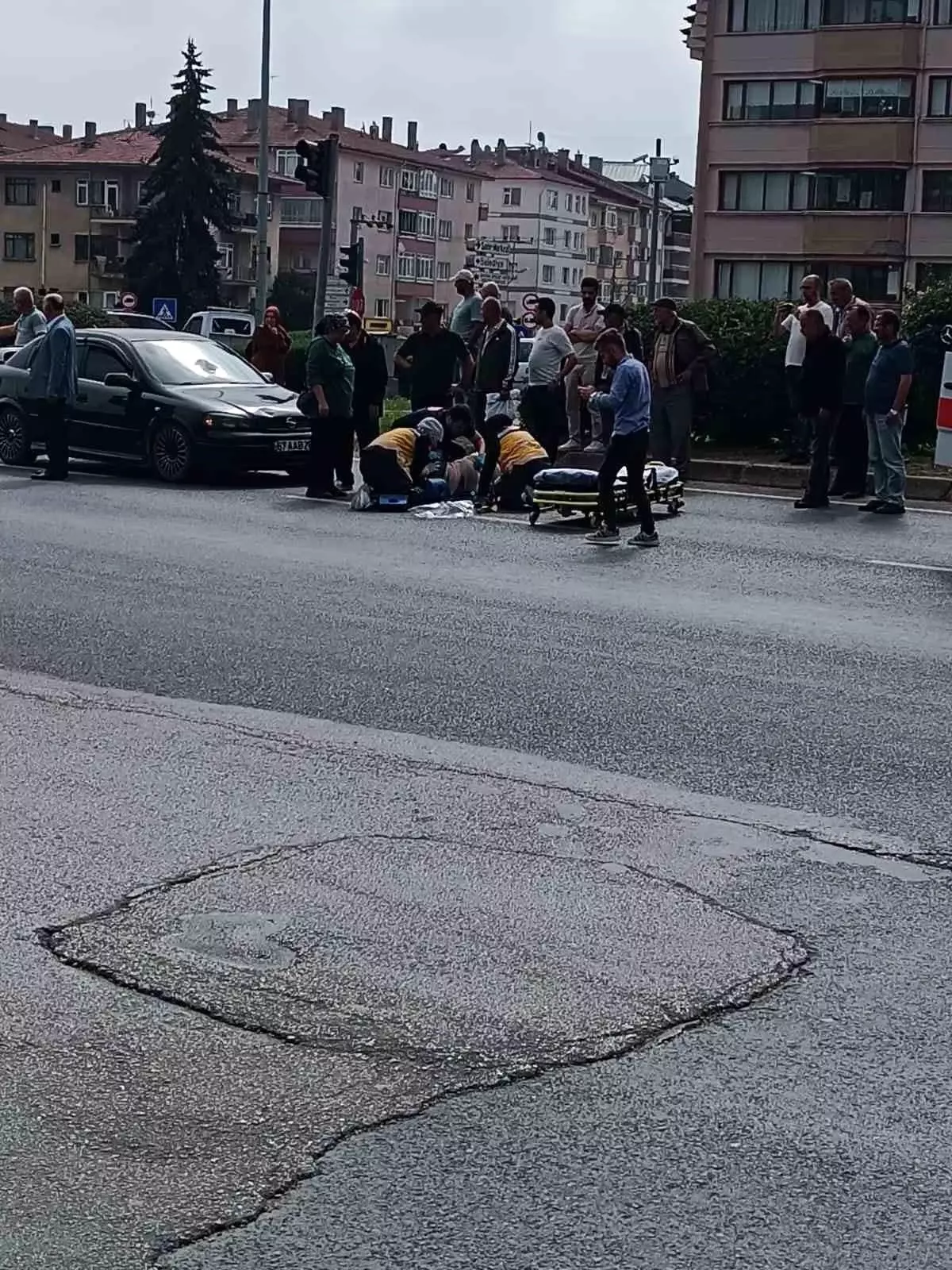 Bolu\'da Otomobil Yayaya Çarptı