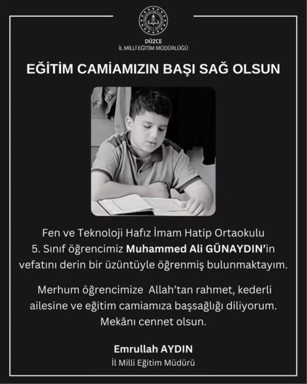 Evde baygın bulunan 5. sınıf öğrencisi Muhammed Ali hayatını kaybetti