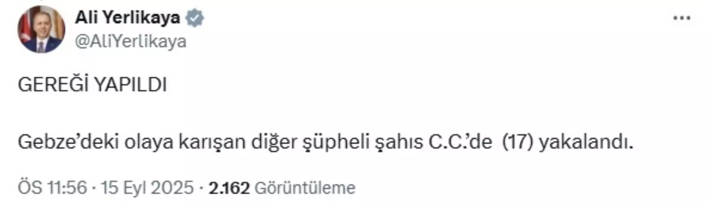 Gebze\'de Diğer Şüpheli Yakalandı