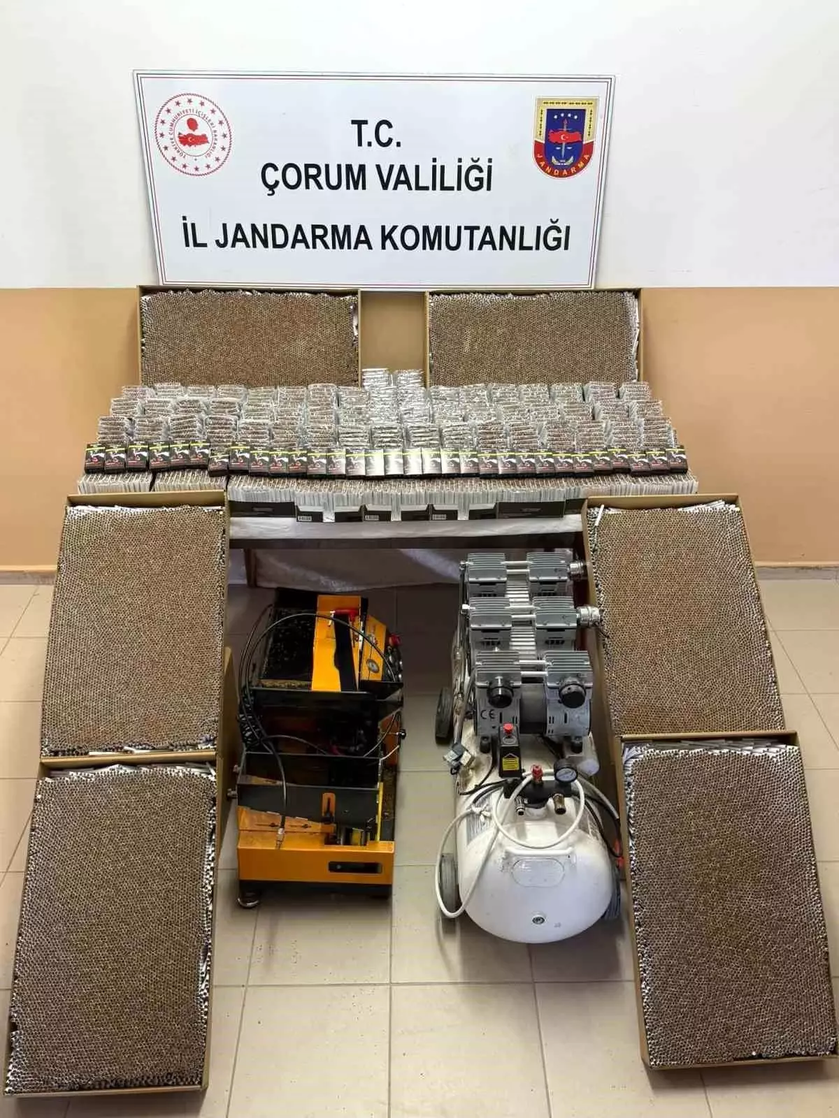 Çorum\'da Kaçak Sigara Operasyonu