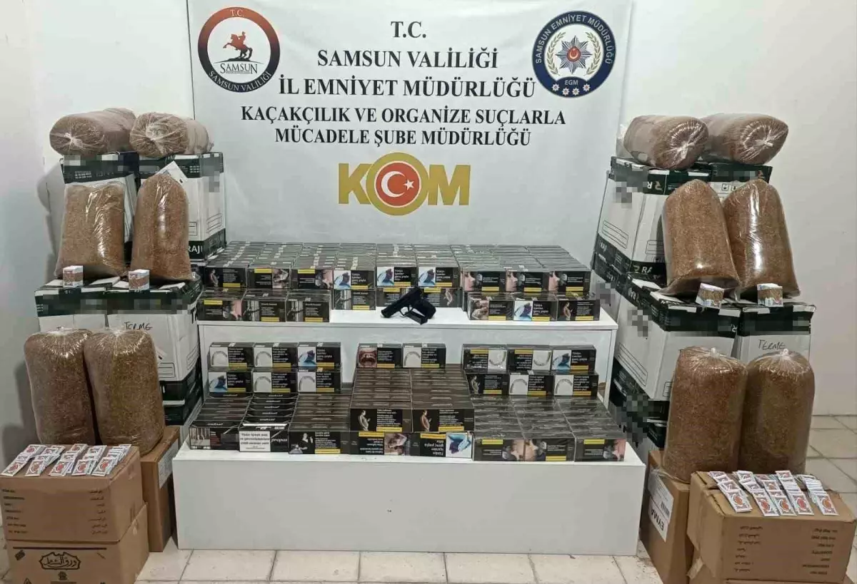 Samsun\'da Kaçak Tütün Operasyonu