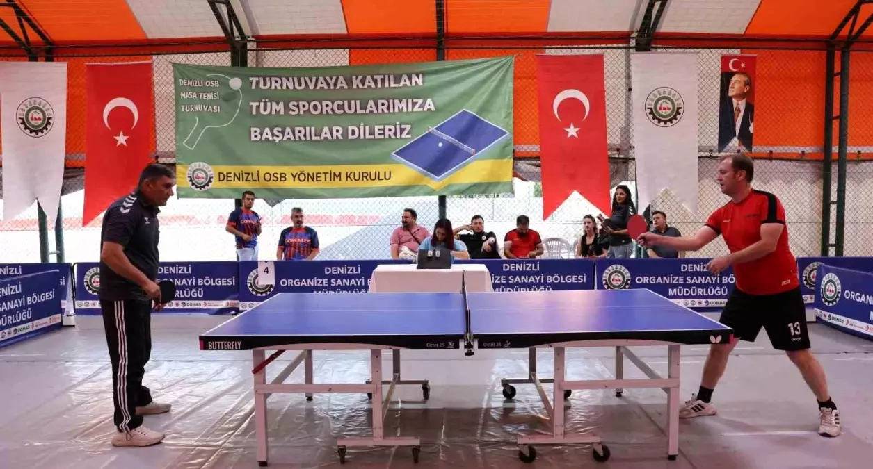 Denizli OSB\'de Masa Tenisi Turnuvası Heyecanı