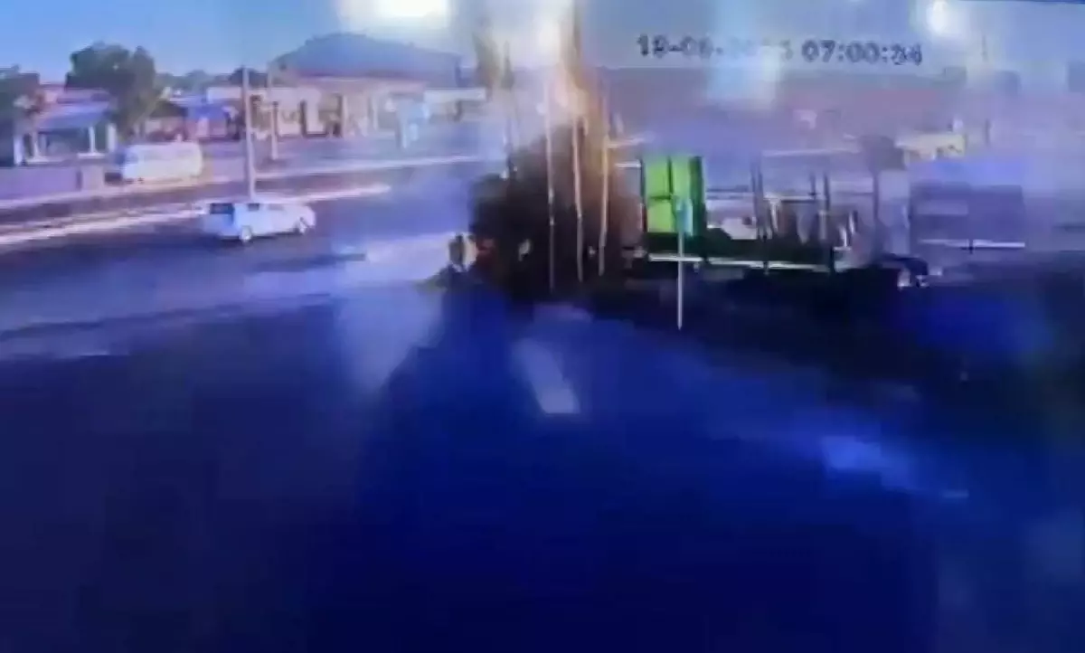Aksaray\'da Kaza Güvenlik Kamerasında