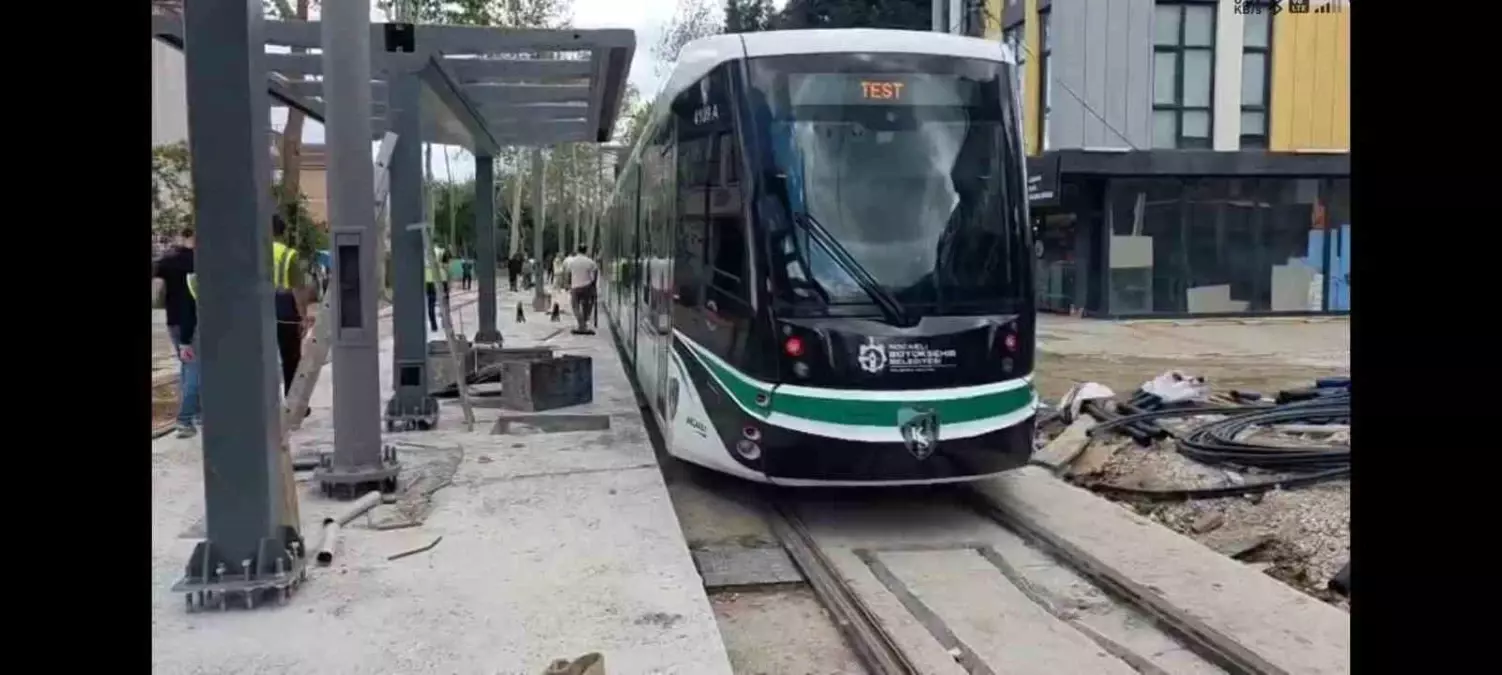 Kocaeli’de Tramvay Hattının İkinci Etabında Soğuk Test Sürücüleri Başladı