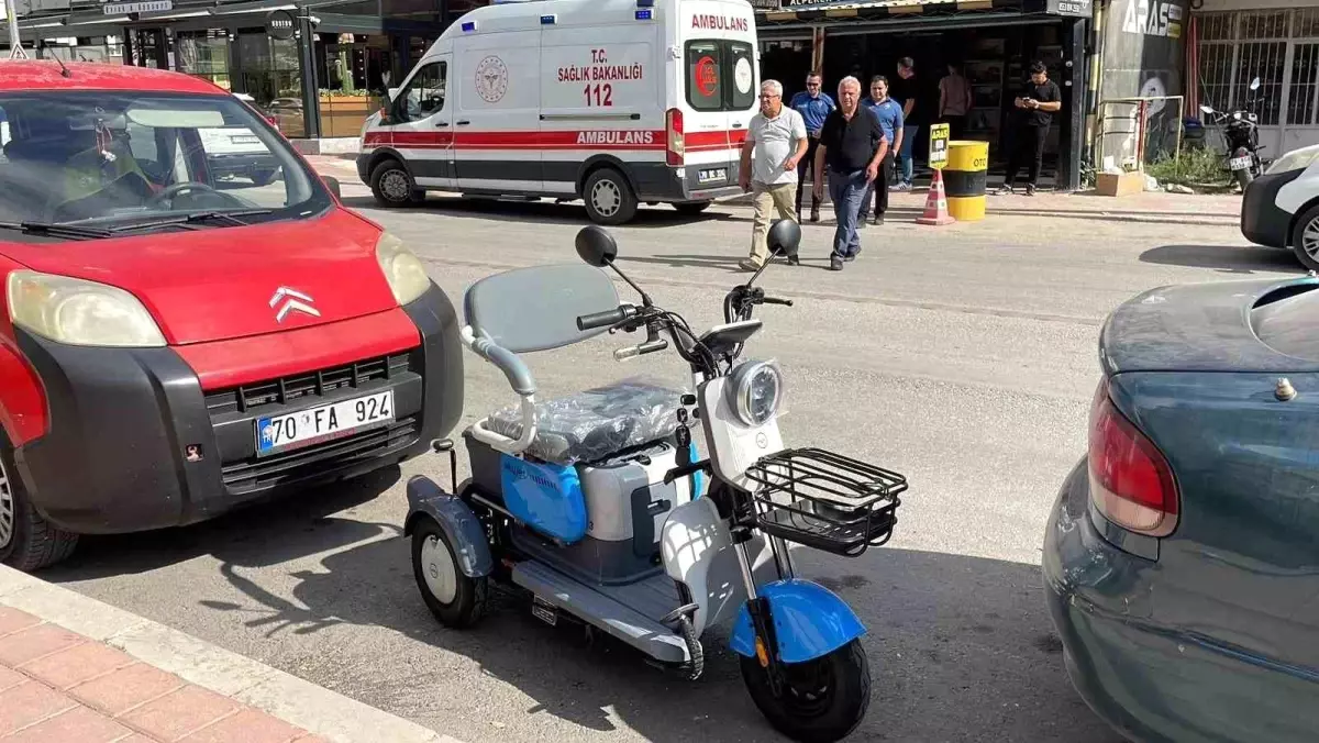 Karaman\'da Elektrikli Bisiklet Kazası