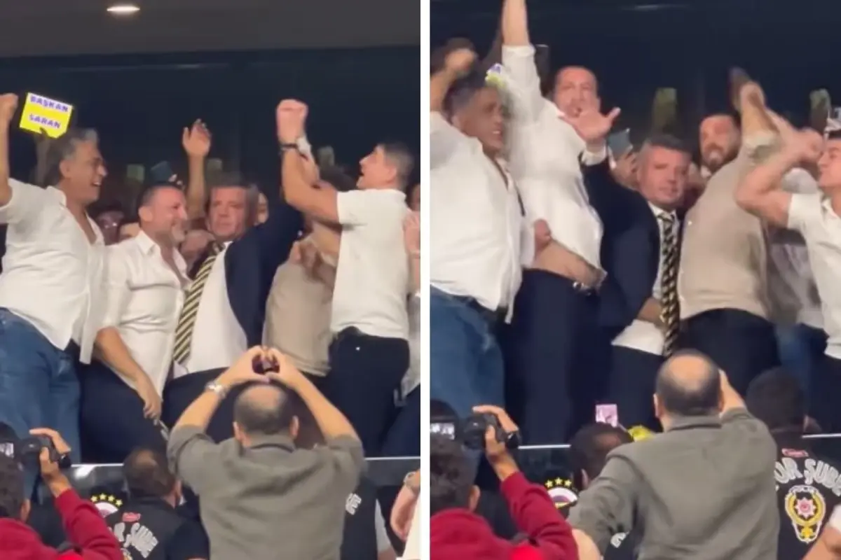 Fenerbahçe\'nin yeni başkanı tribünde böyle karşılandı