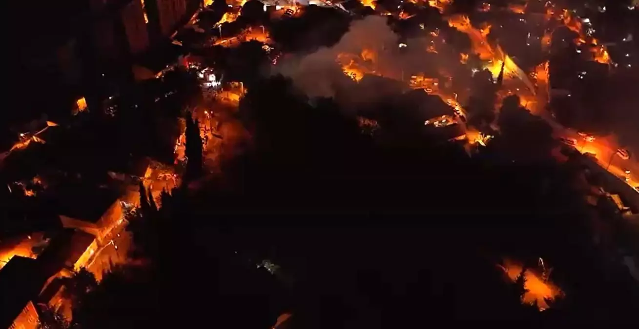 İzmit\'te Ormanlık Alanda Baraka Yangını
