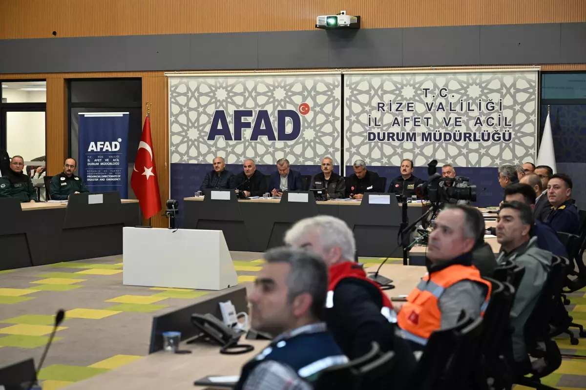Rize\'de Afet Değerlendirme Toplantısı
