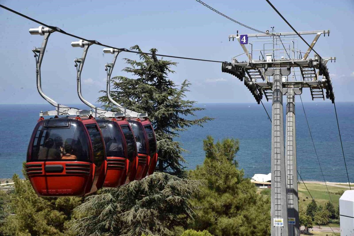 Samsun\'un Teleferik Hattı Modernizasyon Sonrası Yoğun İlgi Gördü