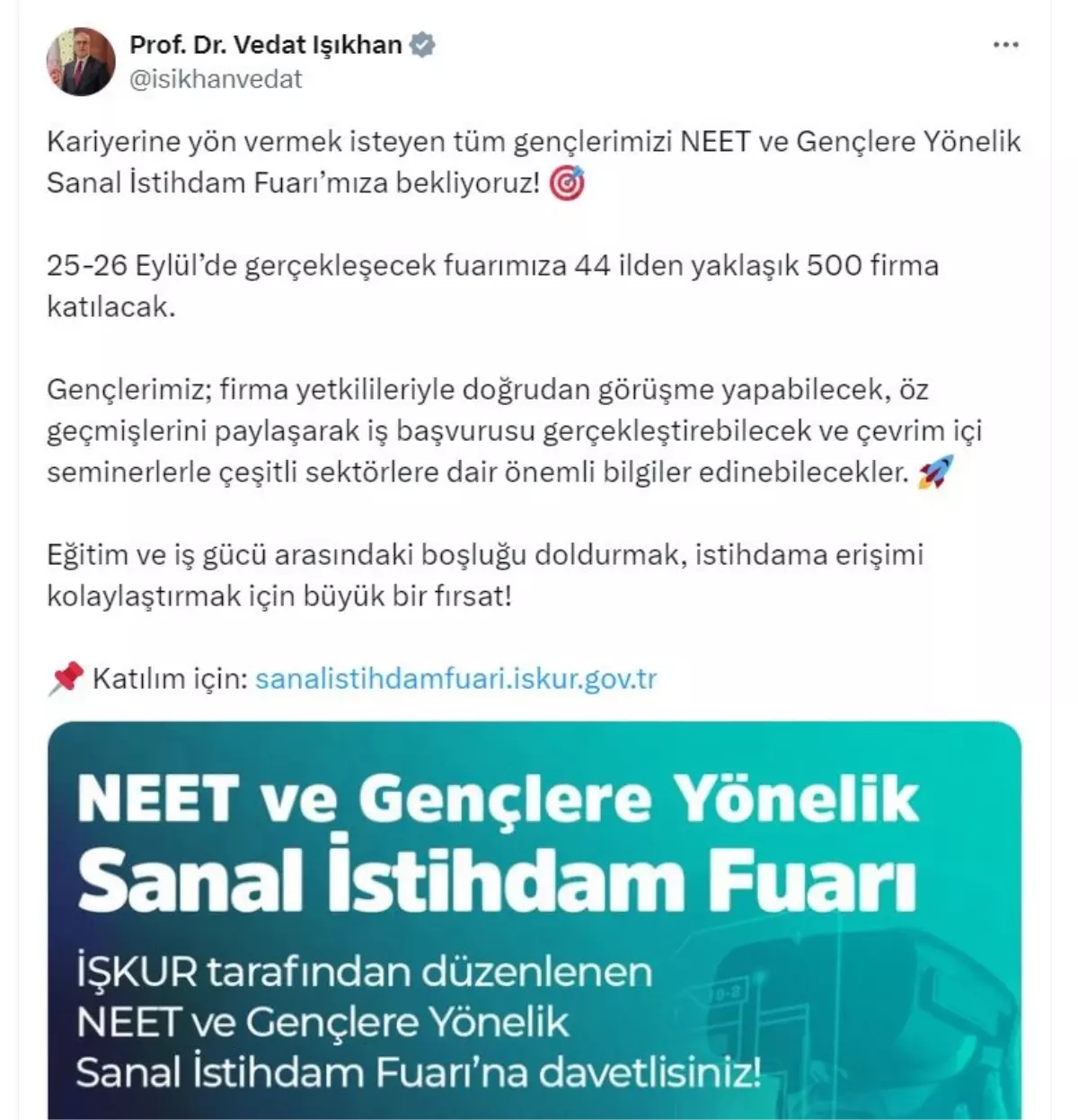 Gençler İçin Sanal İstihdam Fuarı